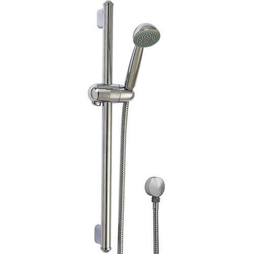 Crown Showers Slide Rail Kit With Wall Outlet, Handset & Hose (Chrome).