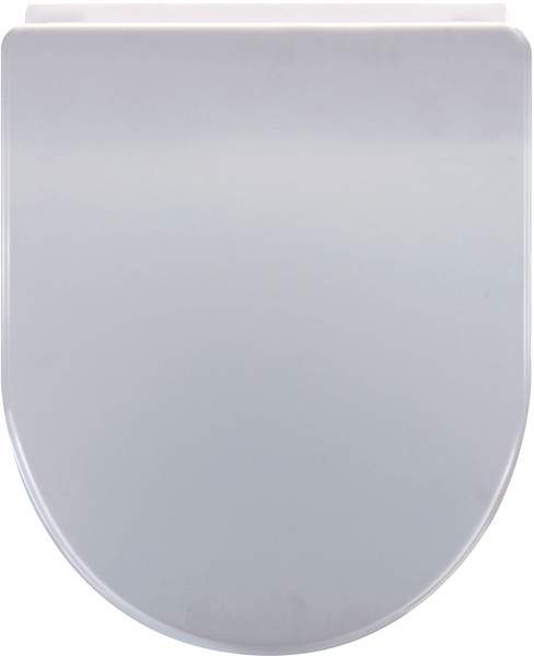 Crown Soft Close Toilet Seat (D Shaped, White).