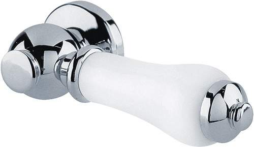 Crown Ceramics Traditional Ceramic Toilet Cistern Lever (Chrome).