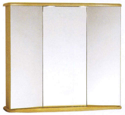 daVinci Birch Gallassia 3 door bathroom cabinet, lights & shaver socket.