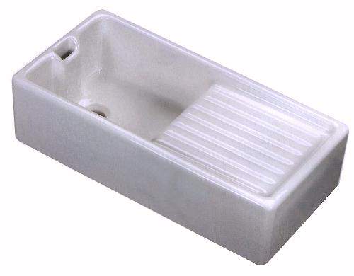 Shires Fireclay Single Bowl and Drainer.  36x18x10"