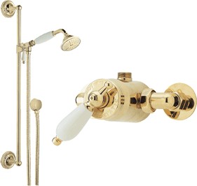 Waterford Sequential thermo exposed shower kit (Gold, Special Order)