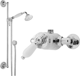 Waterford Sequential thermostatic shower valve and slide rail kit (Chrome)