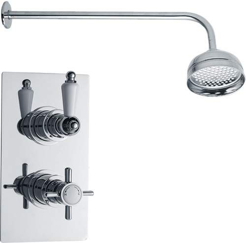 Galway Twin thermostatic shower valve with BIR kit (Chrome)