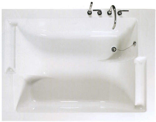 Shires 1950 x 1350mm Maharaja acrylic double bath with 4 tap holes.