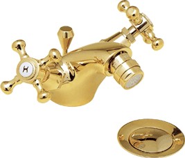 Avondale Bidet tap & Free pop up waste (Antique/Gold, Special Order)