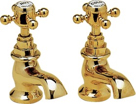 Waterford Cloakroom basin taps (Pair, Antique Gold)