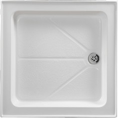Shires Shower Trays White 800x800mm Square Shower Tray, 4 Upstands.