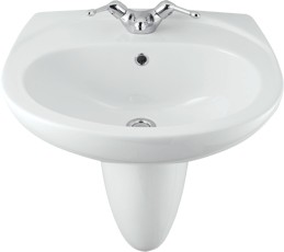 Linear 1 Tap Hole Basin and Semi-Pedestal.