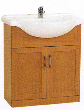 daVinci 750mm Beech Vanity Unit with one piece ceramic basin.