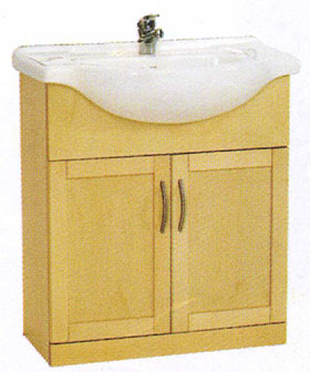 daVinci 750mm Maple Vanity Unit with one piece ceramic basin.