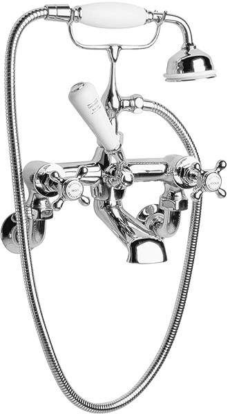 Hudson Reed Topaz Wall mounted bath shower mixer (Chrome)