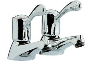 Solo Lever bath taps (Pair, Chrome)