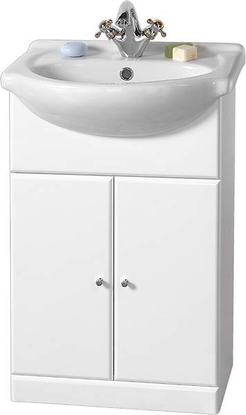 daVinci 550mm Contour Vanity Unit with one piece ceramic basin.