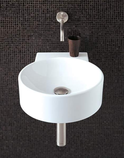 Flame Round Wall Hung Basin With No Tap Hole. 400 x 495mm.