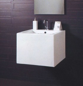 Frozen 1 Tap Hole Wall Hung Basin. 505 x 500mm.