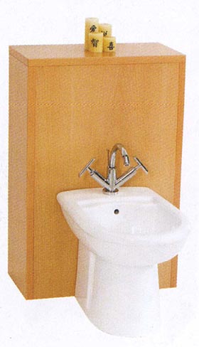 daVinci Monte Carlo complete back to wall bidet set in beech.