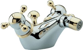 Monet Mono bidet mixer tap (Chrome/Gold) + Free pop up waste