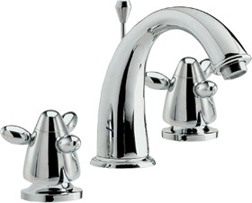 Neptune Luxury 3 tap hole basin mixer tap + Free pop up waste