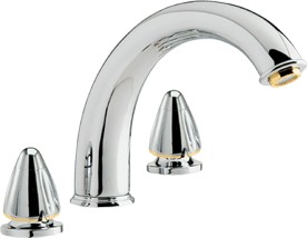 Saturn Luxury 3 tap hole bath mixer tap (Chrome/Gold)