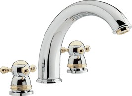 Monet Luxury 3 tap hole bath mixer tap (Chrome/Gold)
