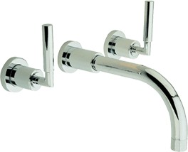 Ultra Helix Lever 3 tap hole wall mounted bath mixer tap