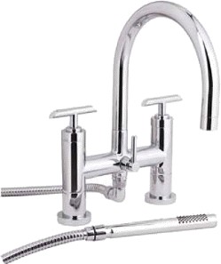 Monte Carlo Bath shower mixer tap - including kit, swivel spout