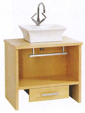 daVinci Troy large maple stand and freestanding basin, drawer & towel rail.