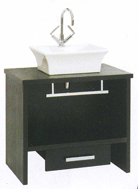 daVinci Troy large wenge stand and freestanding basin, drawer & towel rail.