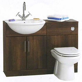daVinci Wenge bathroom furniture suite.  1100x810x300mm.