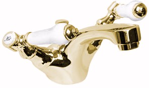 Ultra Bloomsbury Mono basin mixer tap (Antique Gold)