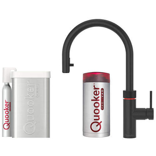Quooker Flex 5 In 1 Boiling Water Kitchen Tap & CUBE COMBI (Black).