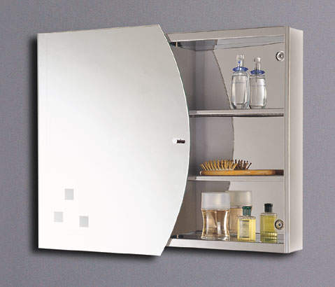 Reflections Bryher stainless steel bathroom cabinet. 600x500mm.