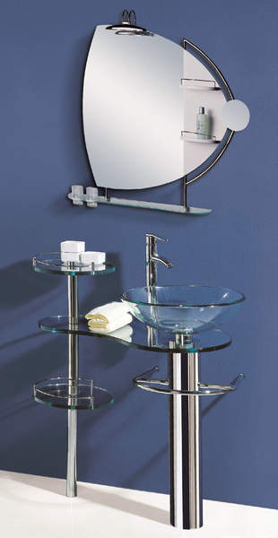 Reflections Colne glass basin set.