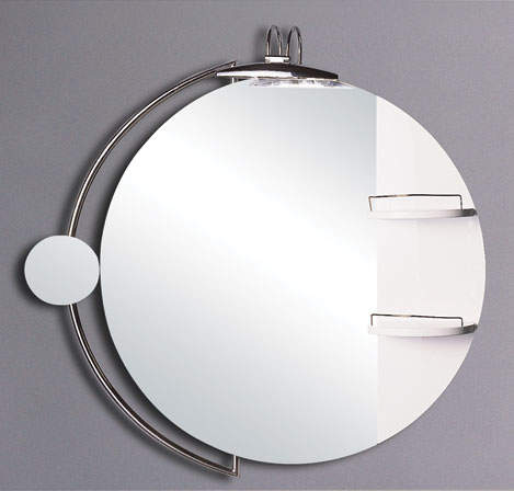 Reflections Derby illuminated bathroom mirror with shelves.  840x800mm.