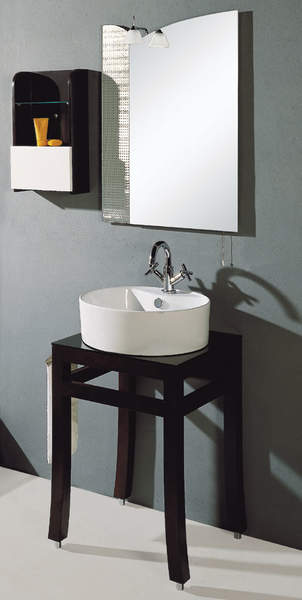 Reflections Nice washstand with round ceramic basin.