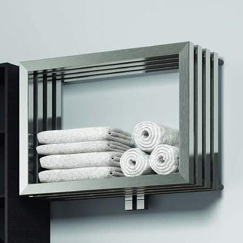 Reina Radiators Caldo Designer Towel Radiator (Stainless Steel). 500x700.