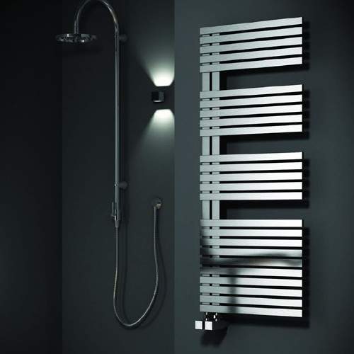 Reina Radiators Entice Towel Radiator (Stainless Steel). 1200x500mm.