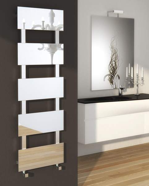 Reina Radiators Mirror Towel Radiator (Stainless Steel). 1433x473mm.