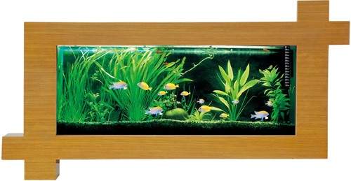 Relaxsea Focus Wall Hung Aquarium With Oak Frame. 1500x780x160mm.