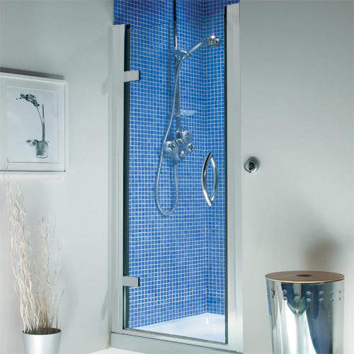 Roman Collage Hinged Shower Door (760/800x1830, White).