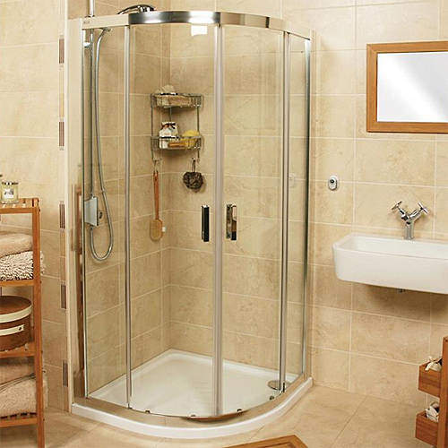 Roman Embrace Quadrant Shower Enclosure (1000x1000mm, Silver).