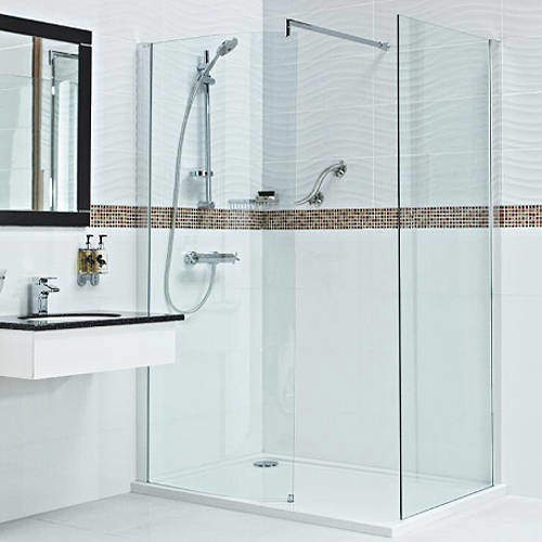 Roman Embrace Walk In Shower Enclosure With 8mm Glass (1100x600mm).