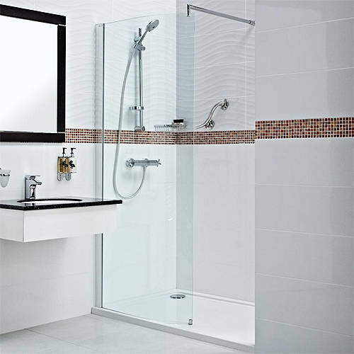 Roman Embrace Curved Wetroom Shower Screen (700x2000mm, 8mm).