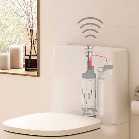 Roca Touchless Sensor Dual Flush Toilet Cistern Mechanism (Battery Power).