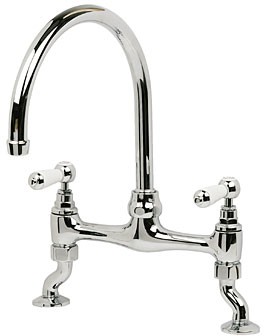 Kitchen Classically styled period tap for 2 hole sink.