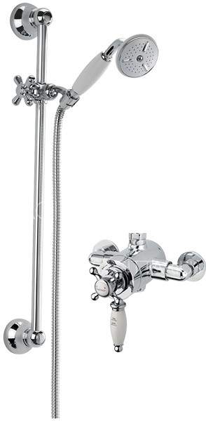 Sagittarius Butler Exposed Shower Valve With Slide Rail Kit (Chrome).