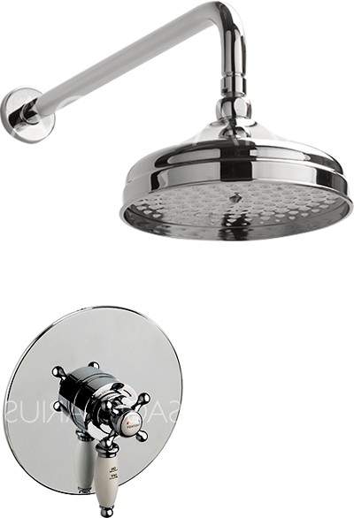 Sagittarius Butler Shower Valve With Arm & 200mm Head (Chrome).