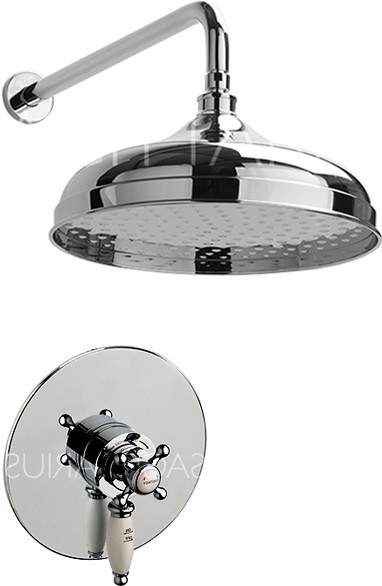 Sagittarius Butler Shower Valve With Arm & 300mm Head (Chrome).