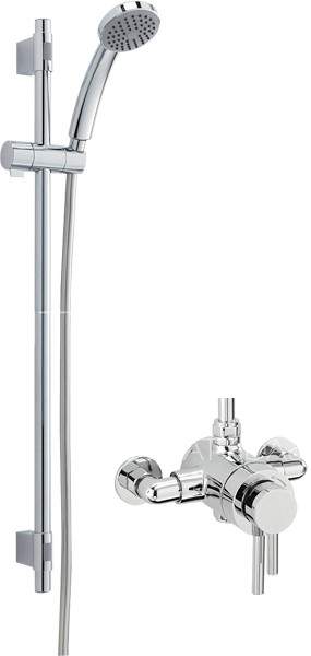 Sagittarius Ergo Exposed Shower Valve With Slide Rail Kit (Chrome).